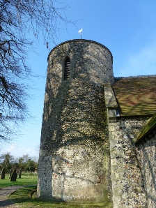 The tower of All Saints Church.