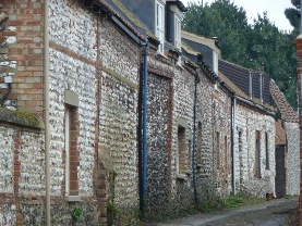 Stone cottages in Brancaster.